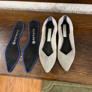 Rothy's gray Pointed Flats